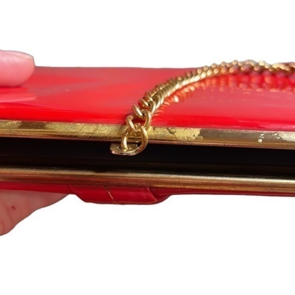 Vintage‎ Red Patten Leather Purse - Picture 8 of 8